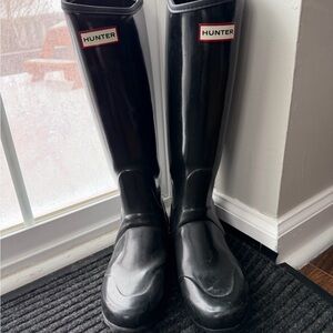 Hunter Classic Glossy Black Waterproof Boots